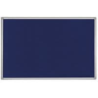Image of Bi-Office Aluminium Trim Felt Notice Board 900x600mm Blue FB0743186