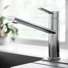 Image of Chrome Single Lever Monobloc Kitchen Mixer Tap - Essence Ava AVASLCH