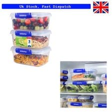 Image of Sistema KLIP IT PLUS Leakproof Food Storage Containers with Lids| 2.2 L |3 Count