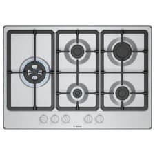 Image of Bosch Series 4 75cm 5 Burner Gas Hob - Stainless Steel PGM7B5K90