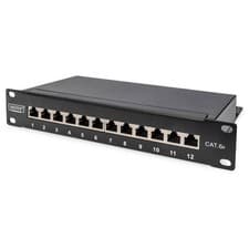 Image of Digitus DN-91612S-EA Network patch panel 12 ports 254 mm CAT 6A 1 U
