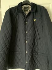 Image of Jacket XL Lyle and Scott NEW button quilted jacket navy blue