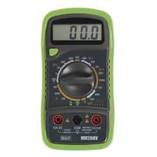 Image of Sealey 8-Function Digital Multimeter with Thermocouple - Hi-Vis Green MM20HV