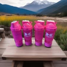 Image of SHAKESPHERE Protein Shaker Mixer Bottle 700ml Supplements PreWorkout (X4) PINK