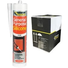 Image of 12X General Purpose Silicone Sealant Everbuild 280ML PVCU CLADDING SEALING