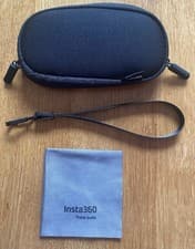 Image of Genuine Insta 360 Neoprene Case, Wrist Strap & Lens Cloth Mint Condition