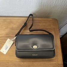 Image of Radley Magpie Lane Small Black Leather Shoulder Bag BNWT