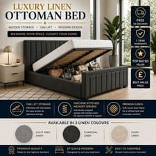 Image of OTTOMAN STORAGE BED PANEL PLUSH VELVET UPHOLSTERED BED FRAME DOUBLE & KING SIZE
