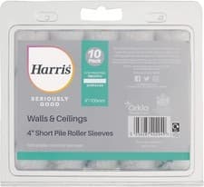 Image of Harris Seriously Good Walls & Ceilings 4" Short Pile Roller Sleeves 10 Pack