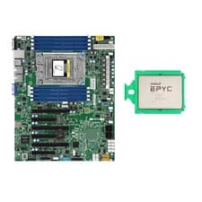 Image of AMD EPYC 7542 CPU 32 Cores 2.9 GH Up to 3.4 GHz + Supermicro H11SSL-i Mainboard