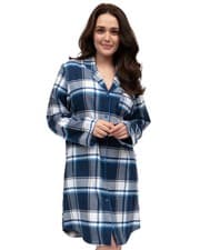 Image of Cyberjammies Frosty Nightshirt Brushed Check Womens Comfortable Nightwear 5134