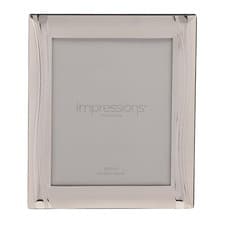 Image of Impressions Satin Finish Silver Plated Photo Frames Shiny Wavy Design