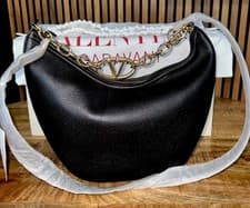 Image of Valentino Garavani Vlogo Medium Leather Shoulder/Cross body Bag RRP £1750