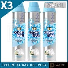 Image of 3 x 1001 CARPET FRESH SOFT JASMINE & FRESH LINEN FRESHENING FRAGRANCE 300ML NEW