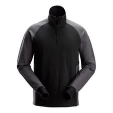 Image of Snickers Mens Workwear Two Coloured 1/2 Zip Sweatshirt 2841 Black Grey S - XXXL