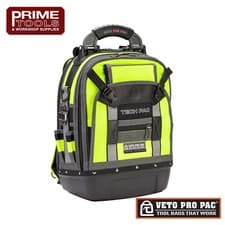 Image of Veto Pro Pac TECH PAC Tool Backpack / Rucksack Bag HiViz Yellow