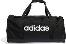 Image of adidas Essentials Linear Duffel Bag Black/Black/White Medium 39.75L Travel Gym