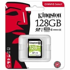Image of KINGSTON Canvas Select SDXC C10 UHS-I 80MB/s 128GB Flash Memory Card SDS/128GB