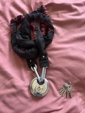 Image of Magnum Plus Rogue Heavy Duty Padlock Bike Lock Chain Rotary, 1.8m x 8mm