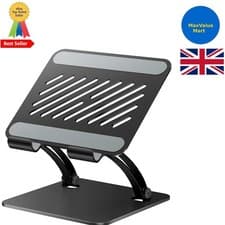 Image of Aluminum Tablet Holder Stand with Adjustable Height for Ultimate Comfort