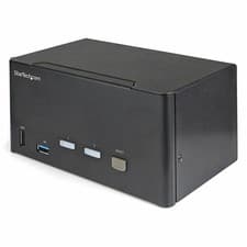 Image of StarTech.com 2 Port Triple Monitor DisplayPort KVM Switch - 4K 60Hz UHD HDR - De