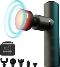 Image of Homedics MYTI Mini Massage Gun with Heat Handheld Deep Tissue Muscle Massage GrY