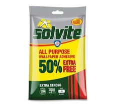 Image of Solvite All-Purpose Extra Strong Wallpaper Paste Adhesive. Hangs up to 4.5 Rolls
