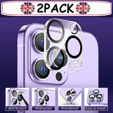 Image of 2PACK Tempered Glass CAMERA LENS Protector for iPhone 17 16 15 14 13 12 Pro Max