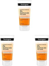 Image of Neutrogena Blackhead Eliminating Facial Scrub, Clear, 150 ml (Pack of 3)