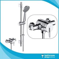 Image of Bristan Sonique Rear-Fed Exposed Chrome Thermostatic Mixer Shower