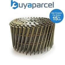 Image of Tacwise 0994 2.1 x 35mm Flat Top Coil Nails Bright Ring - 14,400 - GCN57P FCN55V