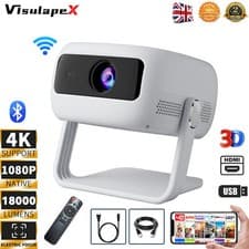 Image of 4K Projector 18000LMS 1080P 3D 5G WiFi Bluetooth Video Home Theater 230" Display