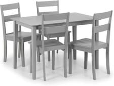 Image of JULIAN BOWEN KOBE COMPACT RECTANGULAR DINING TABLE - LIGHT GREY NEW WITH DEFECTS
