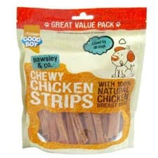 Image of GOOD BOY PAWSLEY & CO CHEWY CHICKEN STRIPS NATURAL DOG TREATS CHEWS 350G VALUE