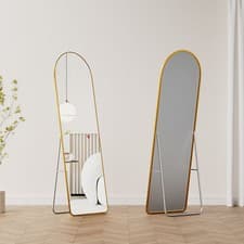 Image of 160cm Arched Full Length Mirror Floor Standing Dressing Wall Mounted Mirrors UK
