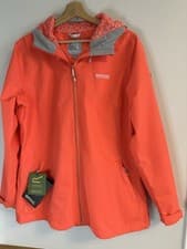 Image of Women's Regatta Waterproof Jacket Hamara 3 Lightweight Raincoat Size UK16 Bnwt