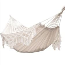 Image of Hammock Garden Hammocks Hanging Outdoor Double Cotton Hammock Bed Terrace Boho