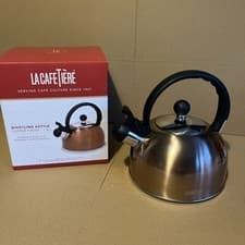 Image of La Cafetière Stainless Steel Copper Effect 1.3l Whistling Kettle, Brown