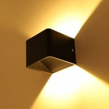 Image of 5W LED Wall Lamp Square Cube Up Down Lighting Fixture Warm White/White Light .