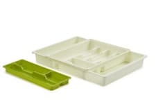 Image of Expandable Adjustable Tray 9 Compartments Utensils Cutlery Tidy Drawer Organiser