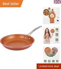 Image of 24cm Copper Ceramic Non-Stick Frying Pan - Durable & Stylish Cooking Solution