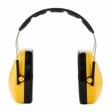 Image of 3M Peltor Optime Adjustable Earmuffs SNR Value 27dB Yellow / Black H510A