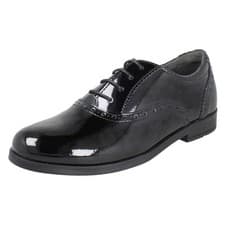 Image of Girls Startrite Brogue Lace Up Non-Marking Leather School Shoes *Hermione*