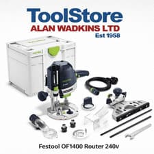 Image of Festool OF1400 Router 1/2 240v In Systainer Sys 4 T-Loc 576210 1/4 & 1/2 Collets