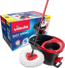 Image of Vileda Easy Wring & Clean Turbo Microfibre Spin Mop And Bucket Set New