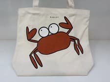 Image of Brand New Radley Clawde Crab - Medium Open Top Canvas Tote Bag - Salt