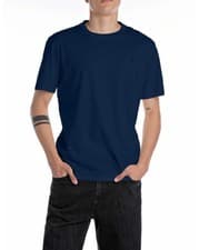 Image of Replay R Logo T Shirt Navy