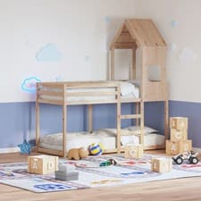 Image of Bunk Bed without Mattress 90x190 cm Single Solid Wood Pine