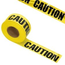 Image of 50M CAUTION TAPEYELLOW PVC ROLL NON ADHESIVE HAZARD SAFETY WARNING TAPE Product