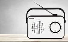 Image of Aiwa R-190 ( White) Portable AM / FM Radio Mains and battery - Ideal for gift